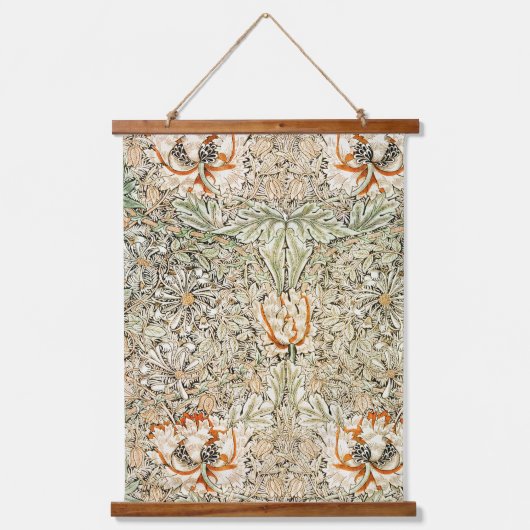 William Morris's Honeysuckle-berühmtes Muster Wandteppich Mit Holzrahmen (Vorderseite)