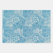 William Morris's Marigold Blue White Pattern Geschenkpapier Set (Vorderseite 2)