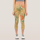 William Morris's Pink und Rose Capri Leggings (Vorderseite)