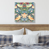 William Morris's Strawberry Thief Leinwanddruck (Insitu (Schlafzimmer))