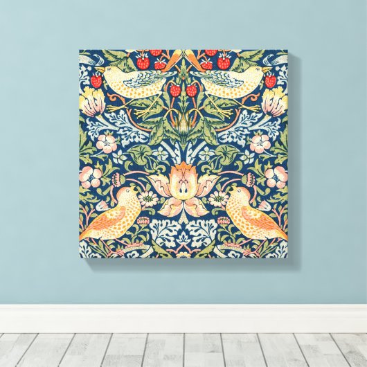William Morris's Strawberry Thief Leinwanddruck (Insitu (Holzboden))