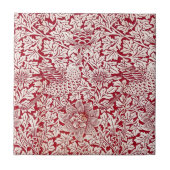 William Morrisvogel und -anemone Fliese (Vorderseite)