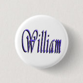 William Name in Blue Sparkle, Button (Vorderseite)