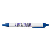 William Name in Blue Sparkle, Kugelschreiber (Unterseite)