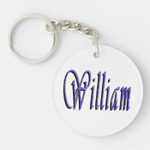 William Name in Blue Sparkle, Schlüsselanhänger