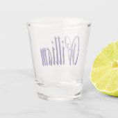William Name in Blue Sparkle, Schnapsglas (Rückseite)