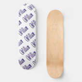 William Name in Blue Sparkle, Skateboard (Vorderseite)