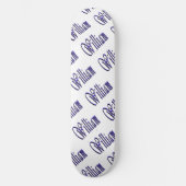 William Name in Blue Sparkle, Skateboard (Vorderseite)