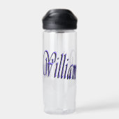 William Name in Blue Sparkle, Trinkflasche (Rückseite)
