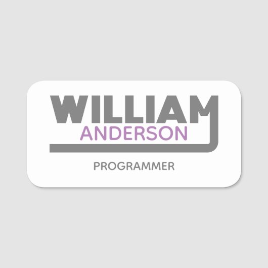 William Name Tag Namensschild (Vorderseite)