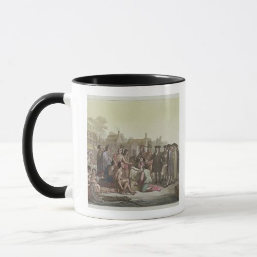 William Penn, der über den Vertrag führt zu Tasse (Links)