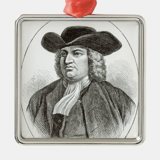 William Penn gravierte durch Josiah Holz Whymper Ornament Aus Metall (Vorne)