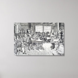 William Penn in der Konferenz mit den Kolonisten Leinwanddruck