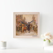 William Penn "Right is right" Wall Clock Quadratische Wanduhr (Zuhause)