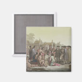 William Penn verhandelt über den Vertrag, der zu Magnet (Vorderseite/Rückseite)