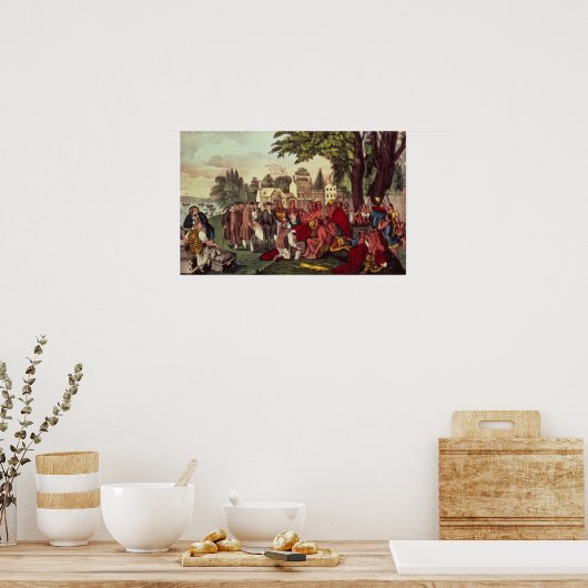William Penn' Vertrag mit den Amerikanischen Urein Poster (Küche)