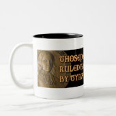 William Penn-Zitat: Werden vom Gott oder von den Zweifarbige Tasse (Links)