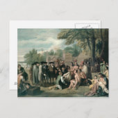 William Penn's Agreement mit den Amerikanischen Ur Postkarte (Vorne/Hinten)