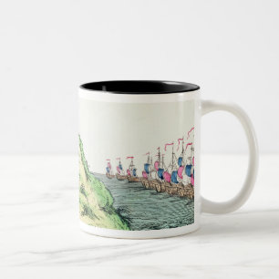 William Pitt, das französische Geschwader Zweifarbige Tasse