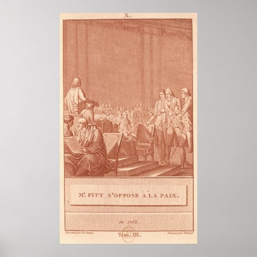 William Pitt der Ältere gegen den Frieden Poster (Vorne)