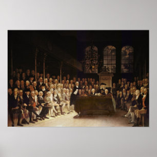 William Pitt, der das Haus adressiert Poster