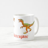 William raptor Funny Velociraptor Dinosaur Art Kaffeetasse (VorderseiteRechts)