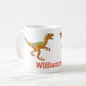 William raptor Funny Velociraptor Dinosaur Art Kaffeetasse (Vorderseite Links)