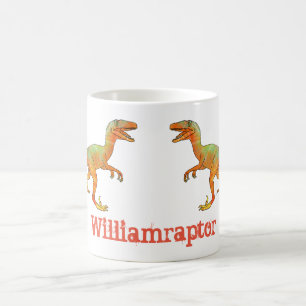 William Raptor Lustiger Velociraptor Dinosaur Kuns Kaffeetasse
