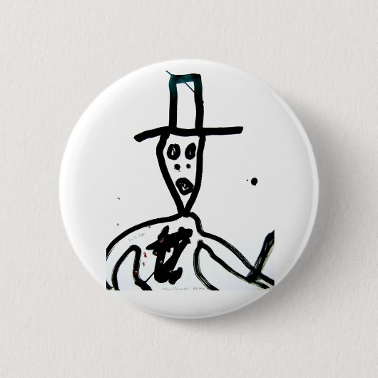 William S. Burroughs "Mann im Hut " Button (Vorderseite)