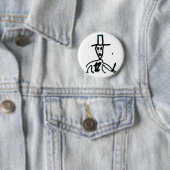 William S. Burroughs "Mann im Hut " Button (Beispiel)