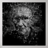 William S. Burroughs Typografisches Portrait Poster (Vorne)