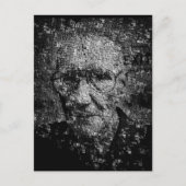 William S. Burroughs Typografisches Portrait Postkarte (Vorderseite)