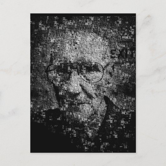 William S. Burroughs Typografisches Portrait Postkarte (Vorderseite)
