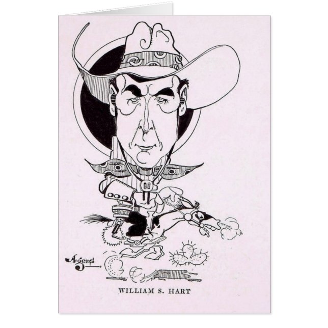 William S. Hart Karikatur (Vorne)