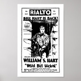 William S. Hart Stummfilm Western Star und Poster