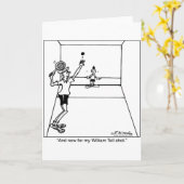 William sagen Racquetball-Schuss Karte (Gelbe Blume)