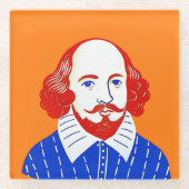 William Shakespear Portrait - Grafik Glasuntersetzer (Vorderseite)