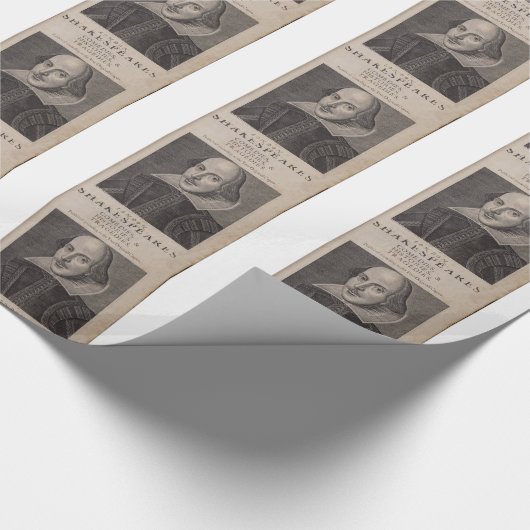 William Shakespeare, 1623 Geschenkpapier (Ecke)