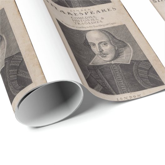 William Shakespeare, 1623 Geschenkpapier (Rolleneckpunkt)