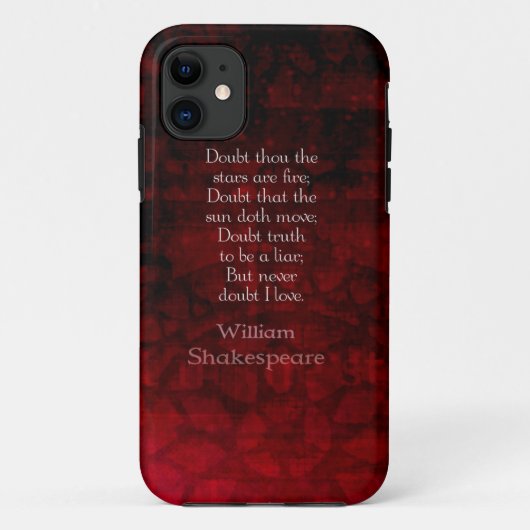 William Shakespeare Berühmtes Zitat zur Liebe Case-Mate iPhone Hülle (Rückseite)