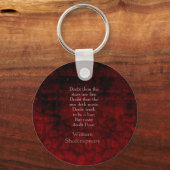 William Shakespeare Berühmtes Zitat zur Liebe Schlüsselanhänger (Vorderseite)