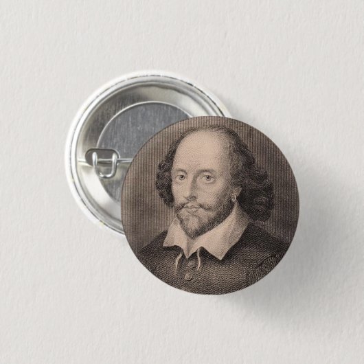 William Shakespeare Button (Vorne & Hinten)