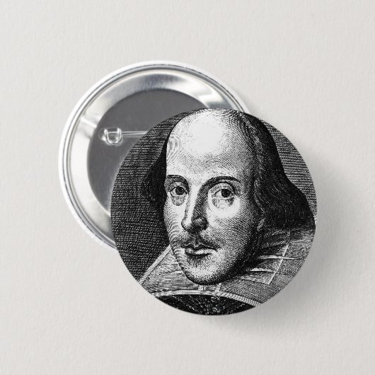 William Shakespeare Button (Vorne & Hinten)