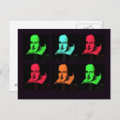 William Shakespeare Collage Postkarte (Vorne/Hinten)