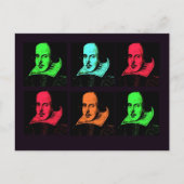 William Shakespeare Collage Postkarte (Vorderseite)