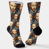 William Shakespeare Crew Socks Socken (Gewinkelt)