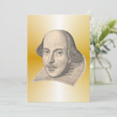 William Shakespeare-Einladung Einladung (Stehend Vorderseite)