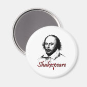 William Shakespeare Etching Magnet (Vorderseite/Rückseite)