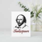 William Shakespeare Etching Postkarte (Stehend Vorderseite)