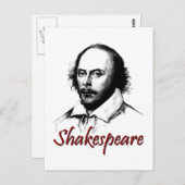 William Shakespeare Etching Postkarte (Vorne/Hinten)